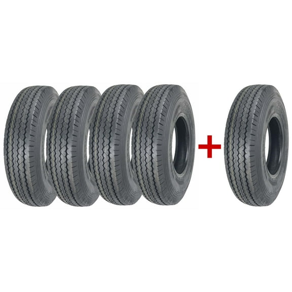 5 New Zeemax Heavy Duty Trailer Tires ST205/90D15 / 7.00-15 Bias 10 PR - 11024