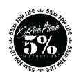 thumbnail image 1 of 5% Nutrition Rich Piana Vinyl Decal, 4" Round Black 5%ER For Life Waterproof Car Window Sticker, 1 of 5