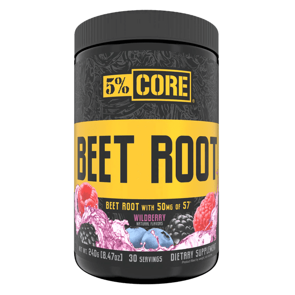 5% Nutrition Core Beet Root Powder, Pre-Workout Additive, 6000mg, 30 Servings (Wildberry)