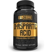 5% Nutrition Core D-Aspartic Acid Supplement (DAA) with Natural Diindolylmethane (DIM) | Testosterone and Estrogen Regulation Support for Men | 30 Servings / 150 Capsules