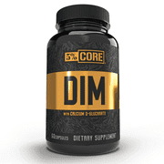 5% Nutrition Core DIM Supplement Estrogen Regulation Support for Men & Women Natural Diindolylmethane w/Calcium D-Glucarate, Organic Broccoli Powder + Bioperine (30 Servings / 60 VegCaps)