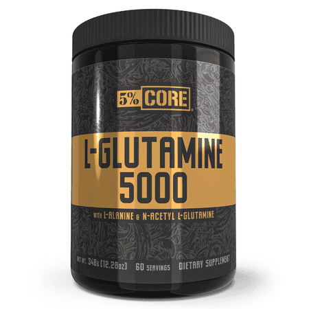 5% Nutrition Core L-Glutamine 5000 Supplement w/L-Alanine | Immune & Digestive Support | Amino Acid Muscle Builder Post Workout Recovery | Unflavored (60 Servings) price history and forecast - 5% Nutrition