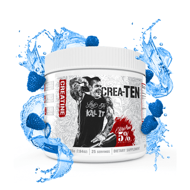 5% Nutrition CreaTEN Flavored Creatine Powder Supplement for Muscle Gain Max Power Strength Endurance and Recovery  (Blue Raspberry)