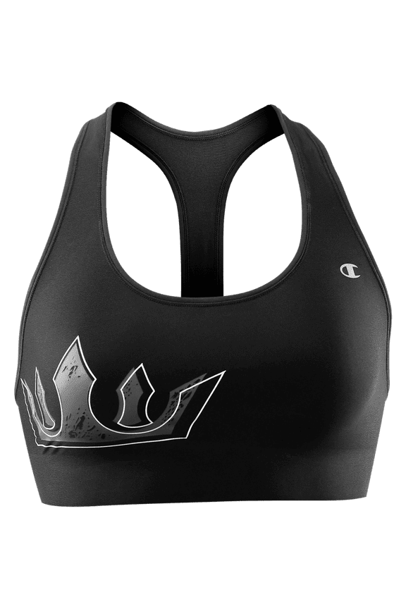 Crown Black Sports Bra, Women's Activewear, Gym Workout Gear, Available Sizes S, M, L