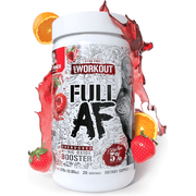 5% Nutrition Full AF Pre-Workout Stim-Free Powder Supplement, Caffeine-Free Max Pumps, 20 Servings Fruit Punch