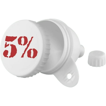 5% Nutrition Large Portable Supplement Funnel | 100mL Capacity | Great for Protein, Meal Replacement, Pre Workout | 3-in-1 Scoop, Storage & Powder Funnel for Easy & Fast Mixing (White w/White Lid)