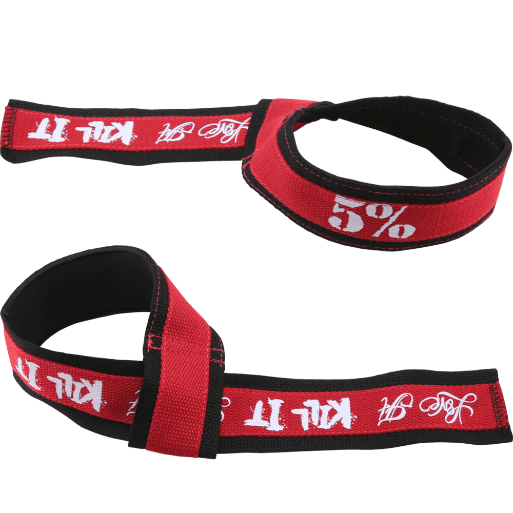 5% Nutrition Premium Lifting Straps for Weightlifting | 23" x 2" 100% Cotton, Two Layers with Double Reinforced Stitching (1 Pair)