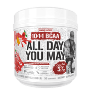 5% Nutrition AllDayYouMay BCAA Amino Acids Powder Supplement, Workout Hydration, Muscle Recovery, Joint & Liver Support - 30 Servings Fruit Punch