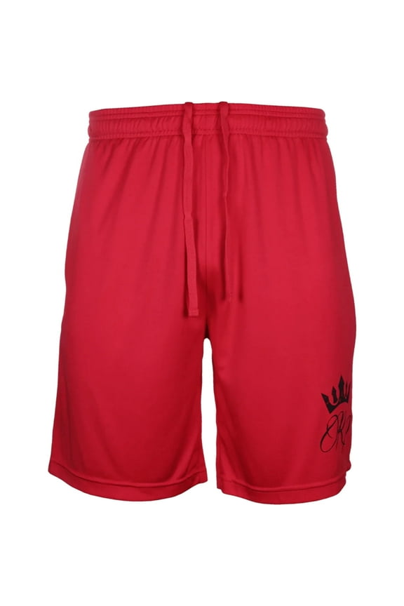 Rich Piana Kill It RP Crown Mens Workout Shorts, Athletic Basketball Gym Shorts with 5% Logo, Lightweight Polyester Workout, Exercise Fitness Clothes for Bodybuilding - Large, Black