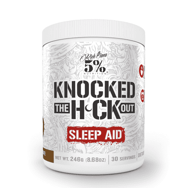 5% Nutrition Rich Piana Knocked Out Natural Sleep Supplement | Post-Workout Recovery & Deep Sleep Supplement | 7.2 oz, 30 Servings (Hot Chocolate)