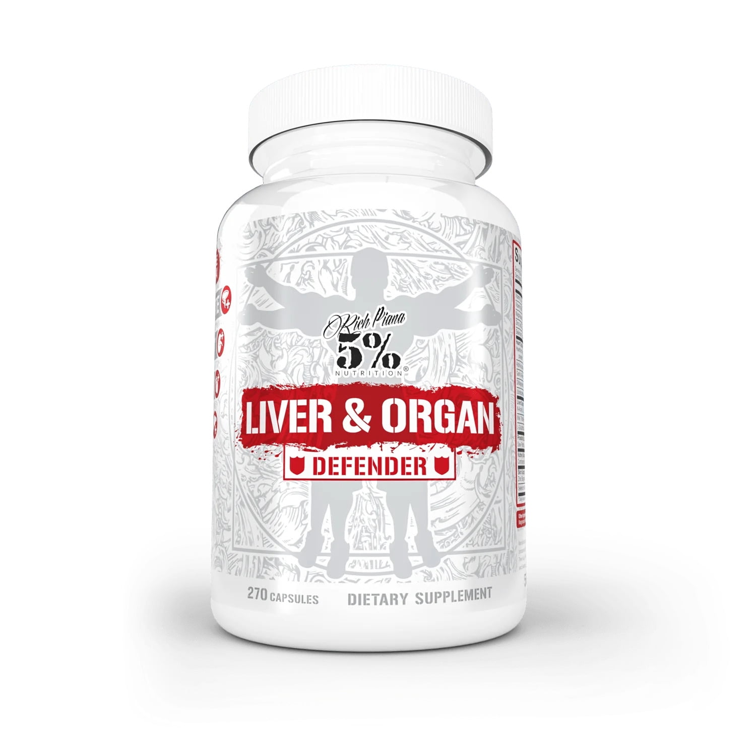 5 Nutrition Rich Piana Liver & Organ Defender Cycle Support Plus NAC