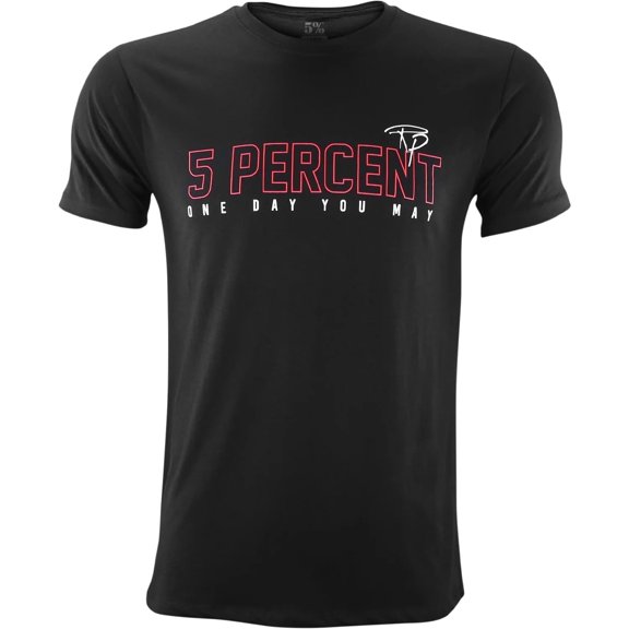 5% Nutrition Rich Piana Men's Black Muscle T-Shirt, OneDayYouMay Short Sleeve Bodybuilding Gym Shirt