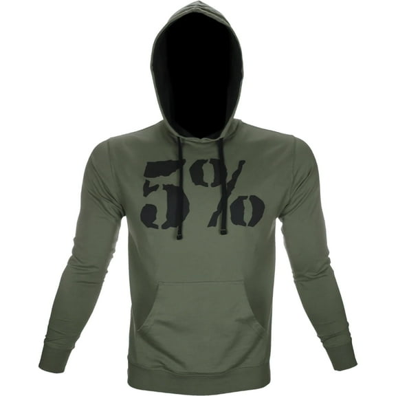 5% Nutrition Rich Piana Mens Hoodie, Patriotic Military Green Pullover Casual Gym Workout Sweatshirt