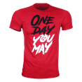 thumbnail image 1 of 5% Nutrition Rich Piana One Day You May Tee 100% Cotton Red T Shirt, Short Sleeve Muscle Fit Shirt Workout Mens T Shirt, Gym Clothes for Men, Exercise Fitness Gear - 3X-Large, 1 of 5