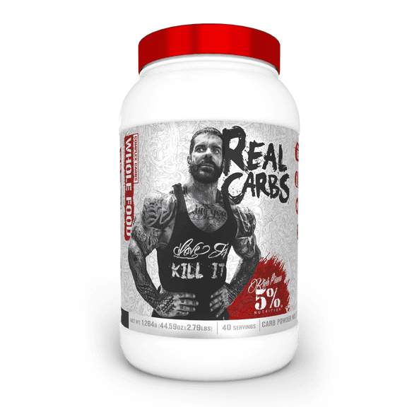 5% Nutrition Rich Piana Real Carbs Supplement with Real Food Complex Carbohydrates, Low Glycemic Energy Source for Workout Support (Blueberry Cobbler)