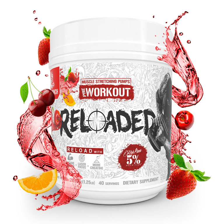5% Nutrition Rich Piana Reloaded High Stim Pre-Workout, Citrulline