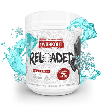 5% Nutrition Rich Piana Reloaded PreWorkout Supplement with Choline,HydroPrime Glycerol, Nitrosigine (Frostbite)