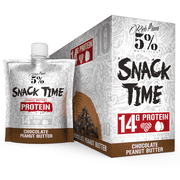 5% Nutrition Rich Piana Snack Time, High Protein Squeezable Pouches, Peanut & Egg White Blend - 10Ct (Chocolate Peanut Butter)