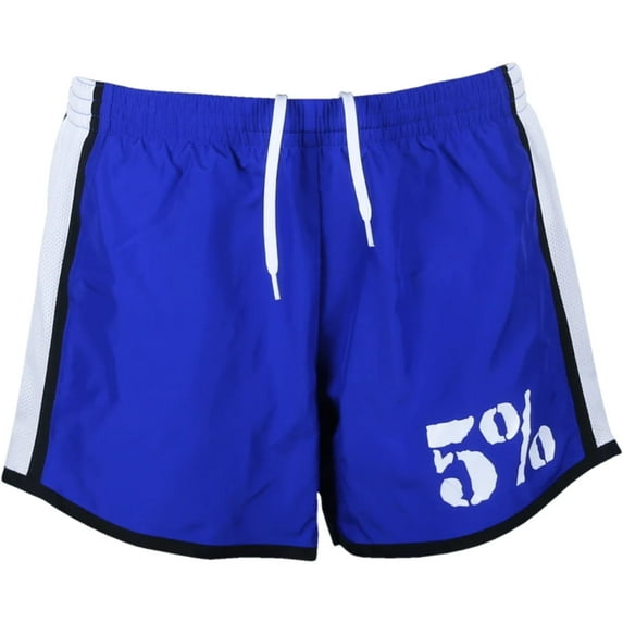 5% Nutrition Rich Piana Women's Gym Shorts, Blue Athletic Moisture-Wicking Workout Fitness Clothes