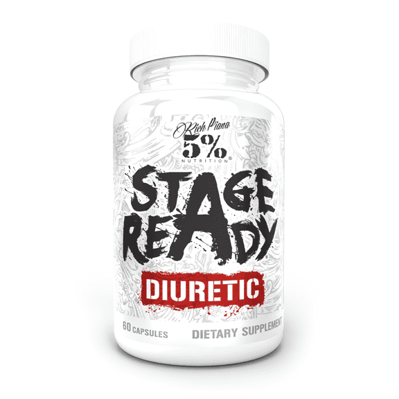 5% Nutrition Stage Ready Diuretic, Excess Water Retention Relief Support with Dandelion, 60 Capsules