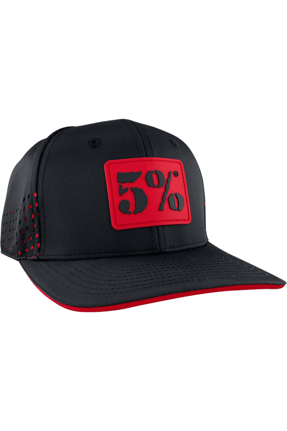 Vented Rubber Patch Snapback Adjustable Flat Bill Cap for Men & Women Flexfit Baseball Hat Black