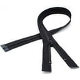 thumbnail image 1 of #5 Nylon Coil Separating YKK Lightweight Black Jacket Zippers - 10 Zippers Per Pack - Made in The United States - Choose Your Length (48" Inches), 1 of 3