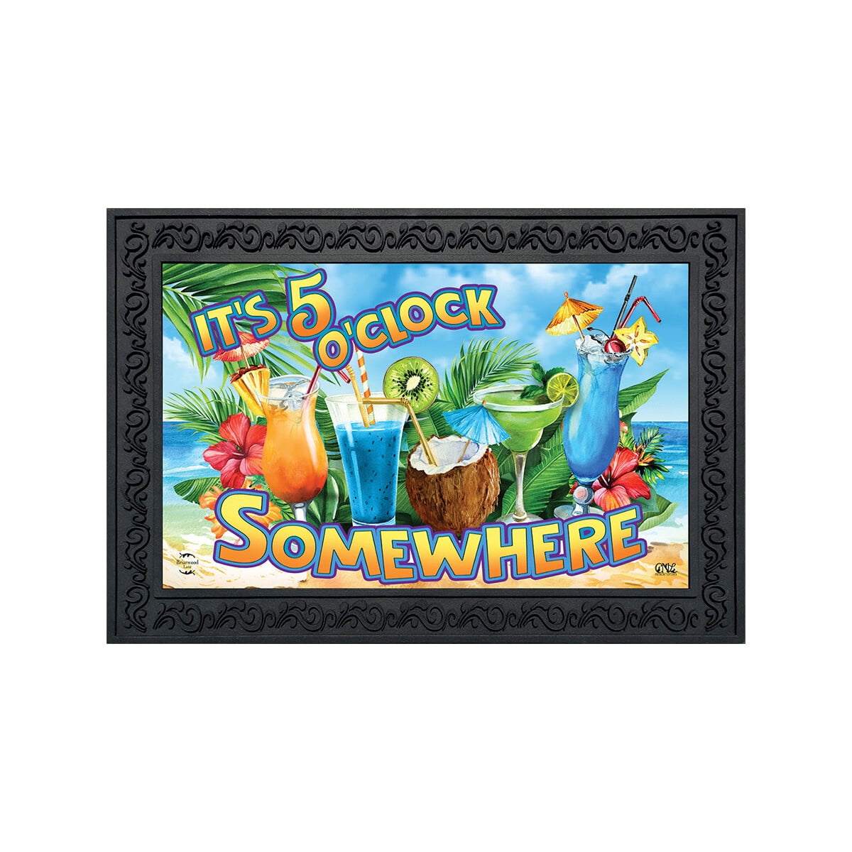 Briarwood Lane Doormat 30x18 Indoor Outdoor 5 O'clock Cocktails Summer For Summer Doormat