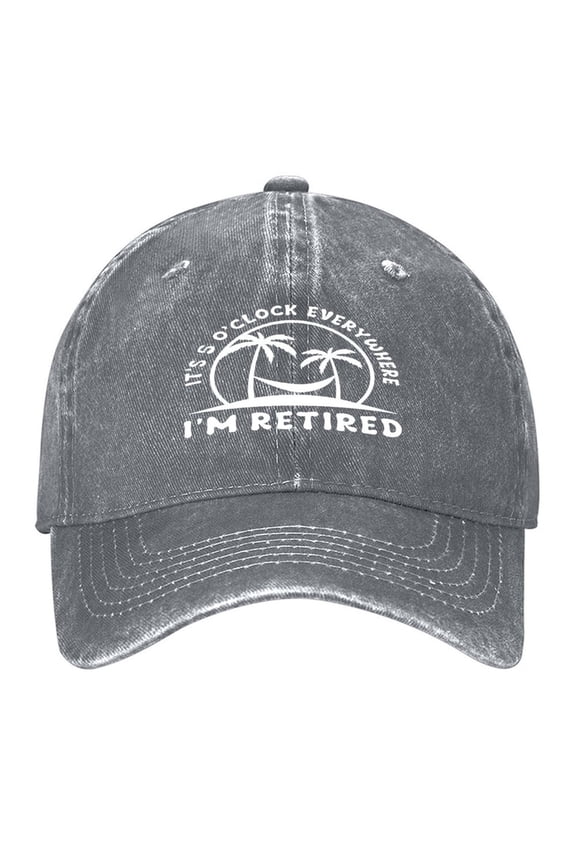 It's 5 O'Clock Everywhere Print Vintage Wash Dad Hat Adjustable Curved Brim Baseball Cap,Made In USA,Casual Outdoor Sports Fishing Cap for Men and Women