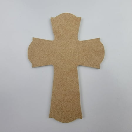 5"Ohio Decorative Wall Cross #61, Unfinished Wood Art Shape by Wooden Craft Cutouts, 1-8 Thickness