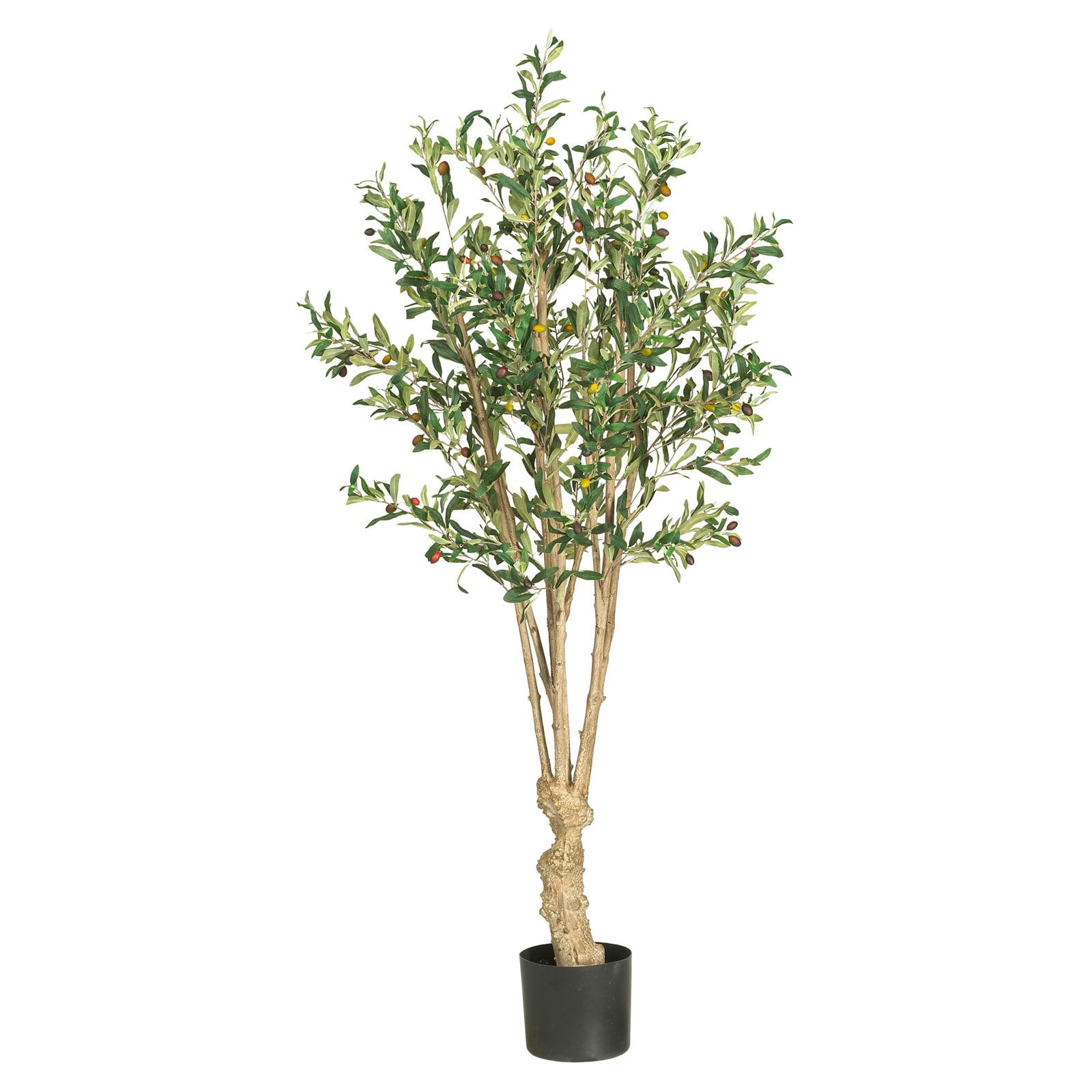 Mediterranean Elegance 5' Silk Olive Tree with Lush Leaves