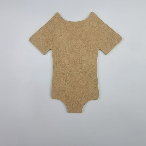 5" Onesie, Unfinished MDF Art Shape by Wooden Craft Cutouts