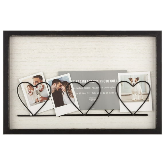 5 Opening Black Wire Heart Collage Frame by Studio Decor