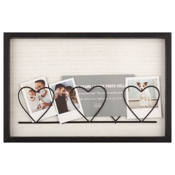 Studio Decor 5 Opening Black Wire Heart Collage Frame