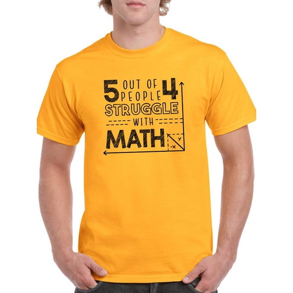 5 Out Of 4 People T-Shirt Men -Smartprints Designs, Male 4X-Large