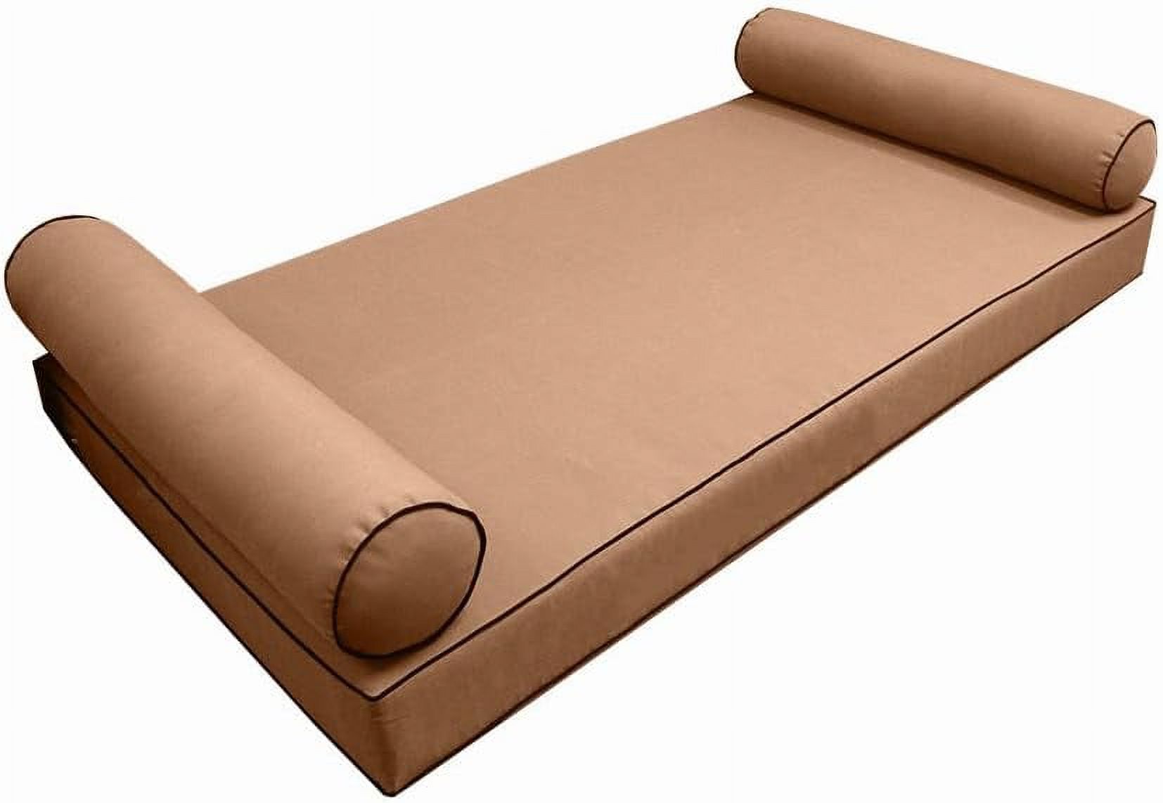 5 Outdoor Daybed Mattress Bolster Pillow Slipcovers Contrast Pipe Trim Size AD104
