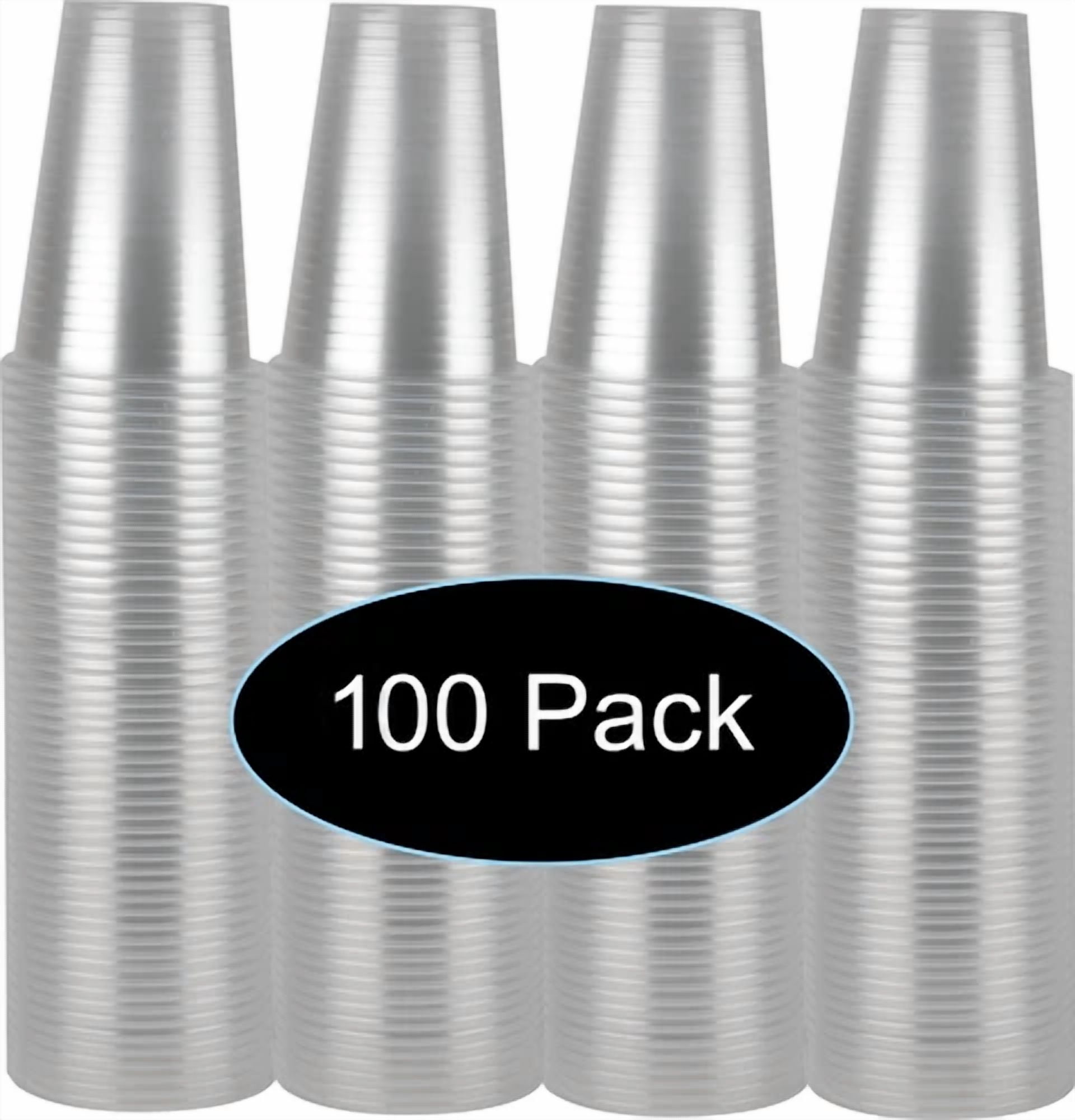 5 Oz Clear Plastic Disposable Drinking Cups 100 Count - Walmart.com