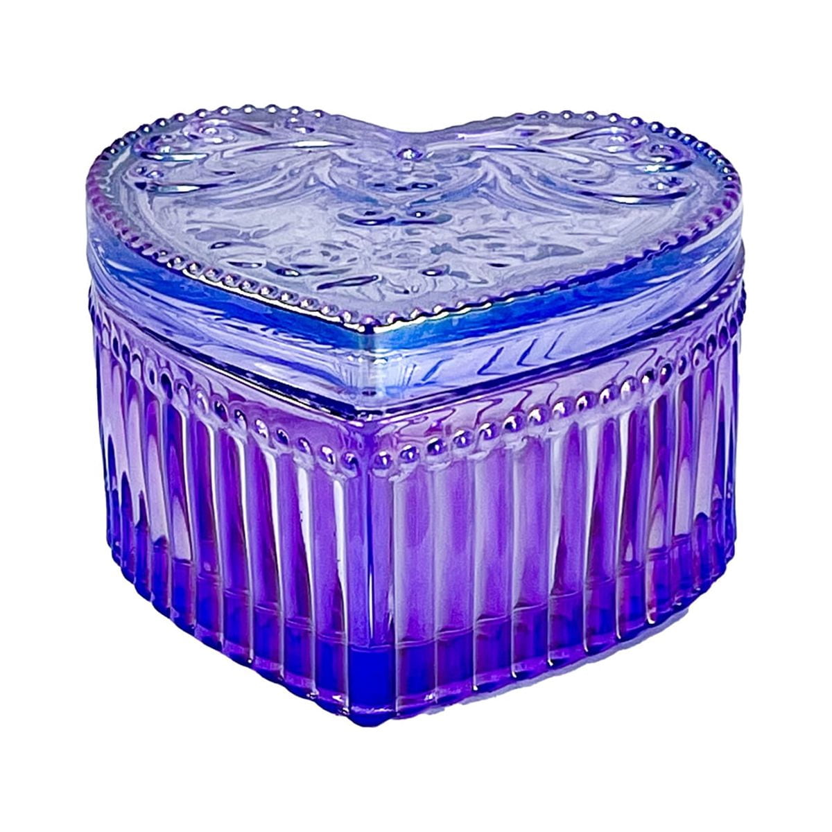 5 Oz. Corazon Iridescent Lavender Heart-Shape Empty Candle Making Jar Candle Vessels For DIY Candle-Making Projects (Box of 12) FREE SHIPPING