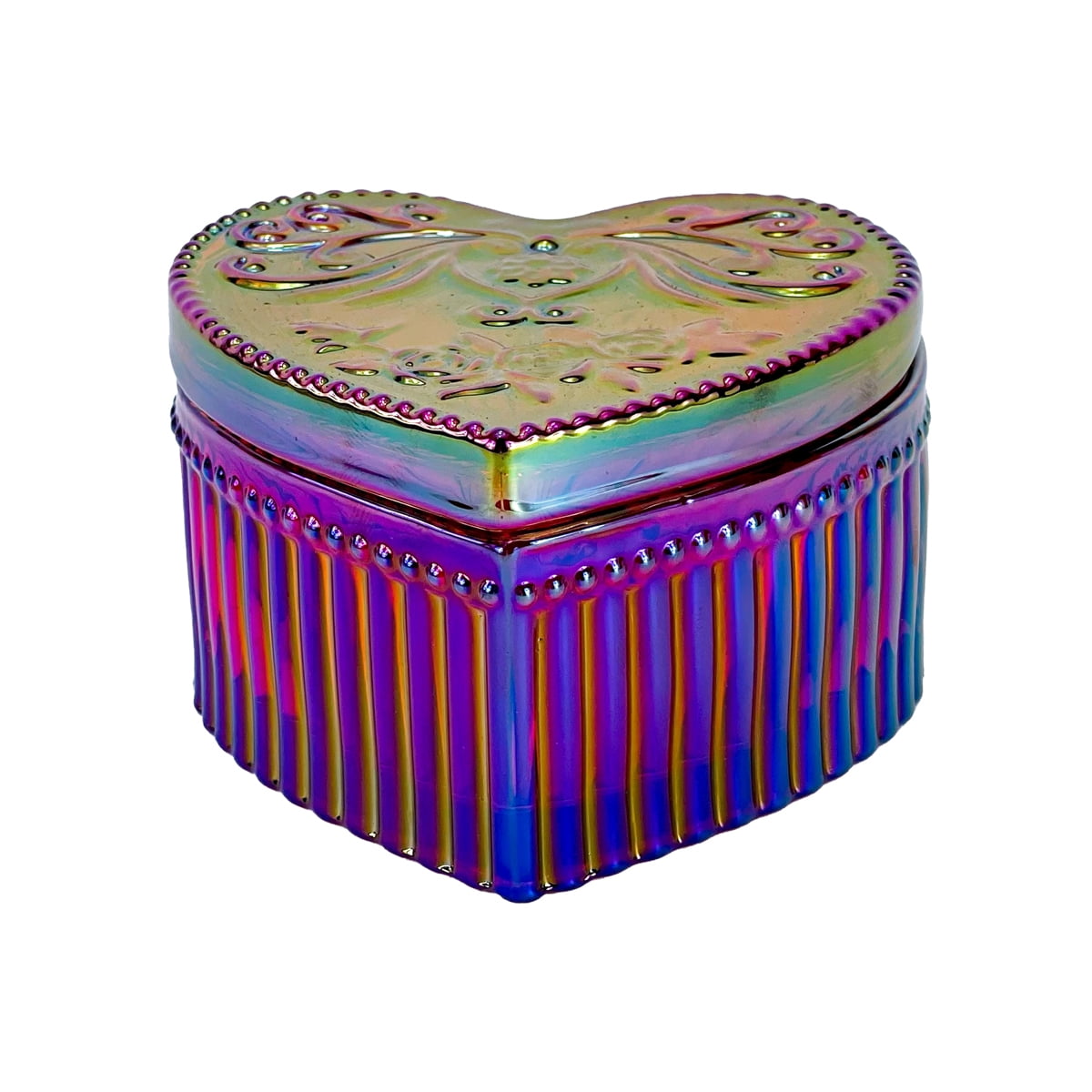 5 Oz. Corazon Iridescent Ruby Heart-Shape Empty Candle Making Jar Candle Vessels For DIY Candle-Making Projects (Box of 12) FREE SHIPPING