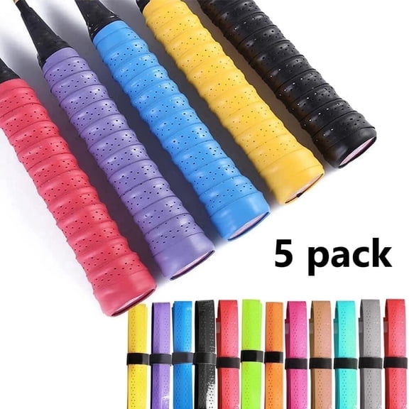 5 PACK Badminton Grip Tape,Tennis Tape for Racket Grip,Tennis Badminton Racket Overgrips for Anti-Slip and Absorbent Grip,Badminton Racket Grip Tape,Tennis Racket Wrap Tape ( Multicolored)