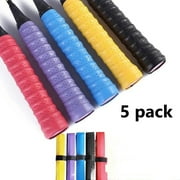 5 PACK Badminton Grip Tape,Tennis Tape for Racket Grip,Tennis Badminton Racket Overgrips for Anti-Slip and Absorbent Grip,Badminton Racket Grip Tape,Tennis Racket Wrap Tape  Multicolored