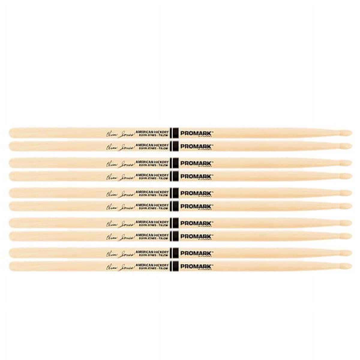 5 PACK ProMark Elvin Jones Jazz Wood Tip Hickory Drumsticks TXJZW-5