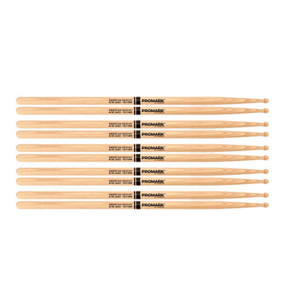 5 PACK Promark Hickory 718 "Acid Jazz" Wood Tip drumstick TX718W-5