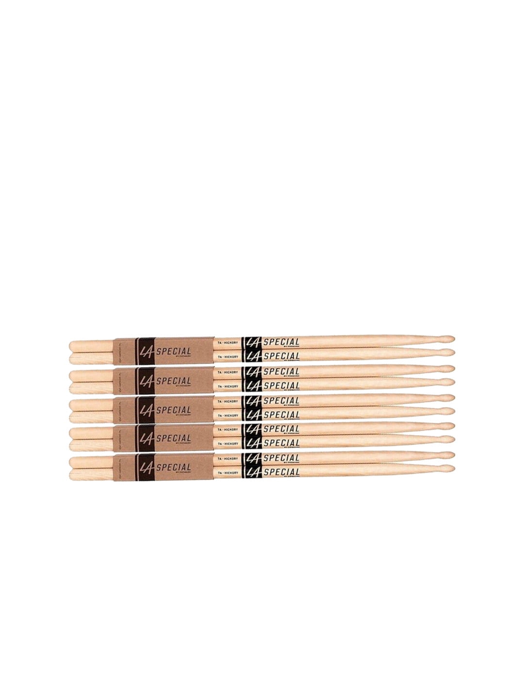 5 PACK Promark LA Special 7A Wood Tip Drumstick, LA7AW-5