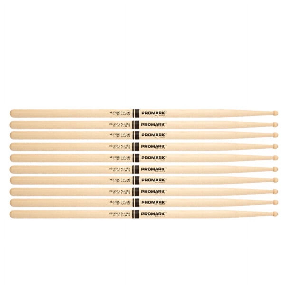 5 PACK Promark Select Balance Maple Rebound 7A Drumsticks, Single Pair RBM535LRW-5