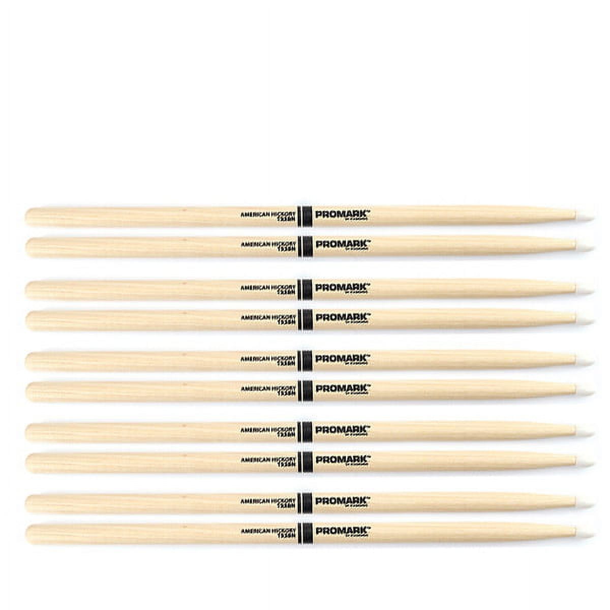 5 PACK Promark TX5BN American Hickory Nylon Tip TX5BN-5