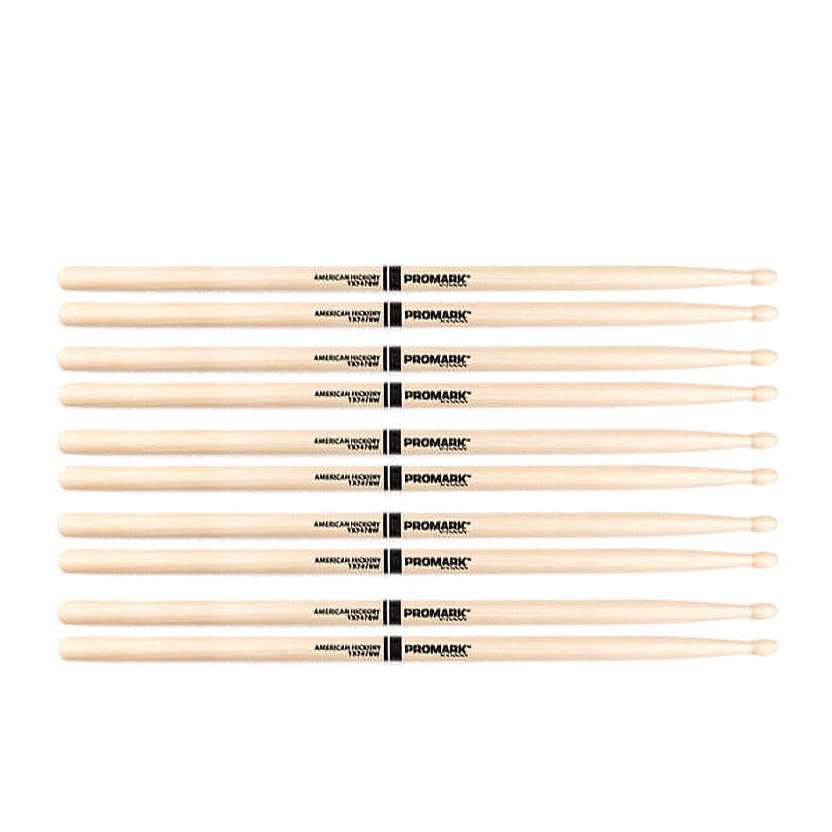 5 PACK Promark TX747BW American Hickory Super Rock Wood Tip TX747BW-5