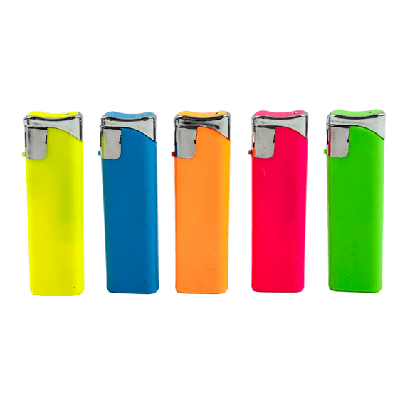 5 PACK Refillable Classic Cigarette Lighters Solid Neon Color Slide Lighter gift for mans Birthday  Christmas