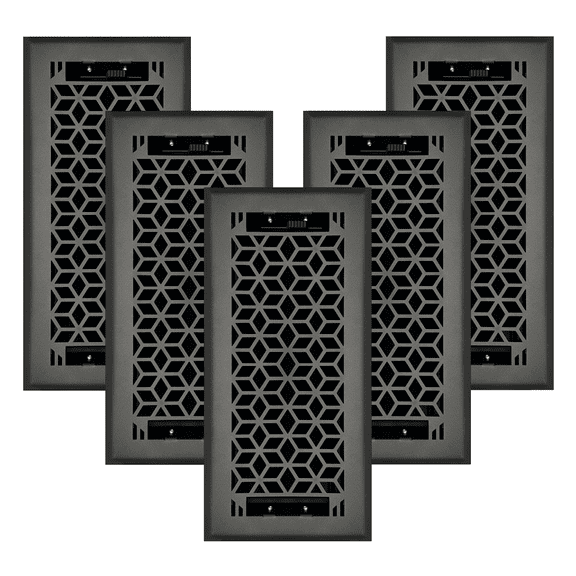 5 PACK Sierra Grates Vector Floor Register - 4 x 14 Hole Size - Metallic Bronze Finish