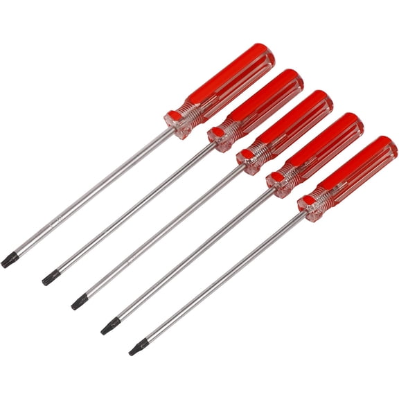 5 PACK T15 T20 T25 T27 T30 Torx Screwdriver Set, 6inch Magnetic Torx Driver Star Bit Screwdrivers for Computer Repairing, Automobile Tools and Home Appliances