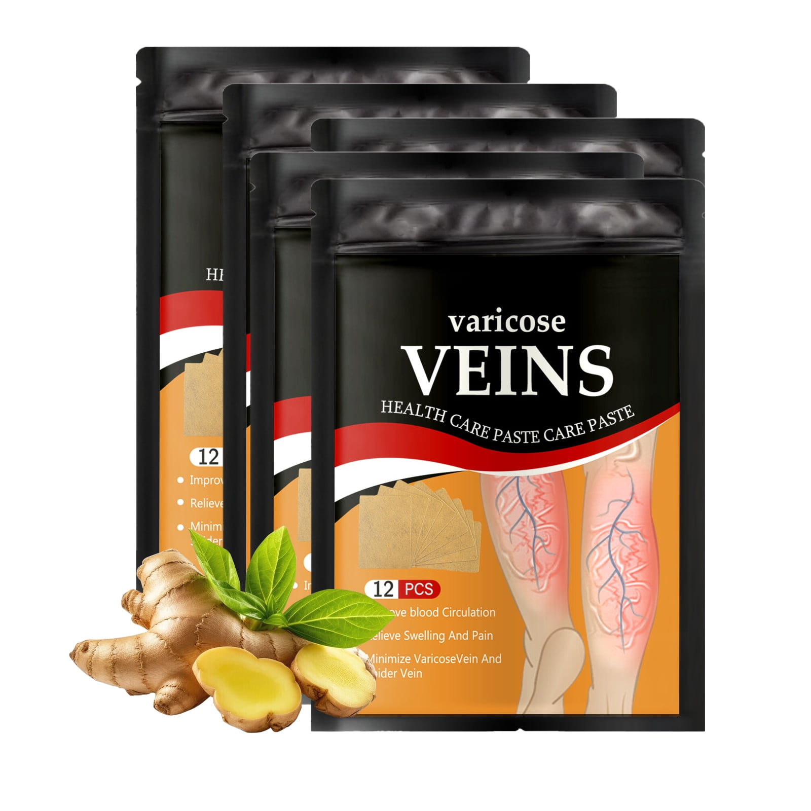 5 PACKS Varicose Veins Patch,Spider Vein Legs Spider Vein Edema